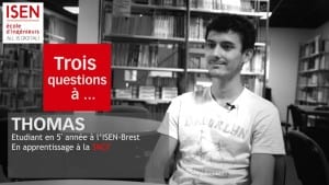 Thomas étudiant ISEN apprenti SNCF en 5eme année